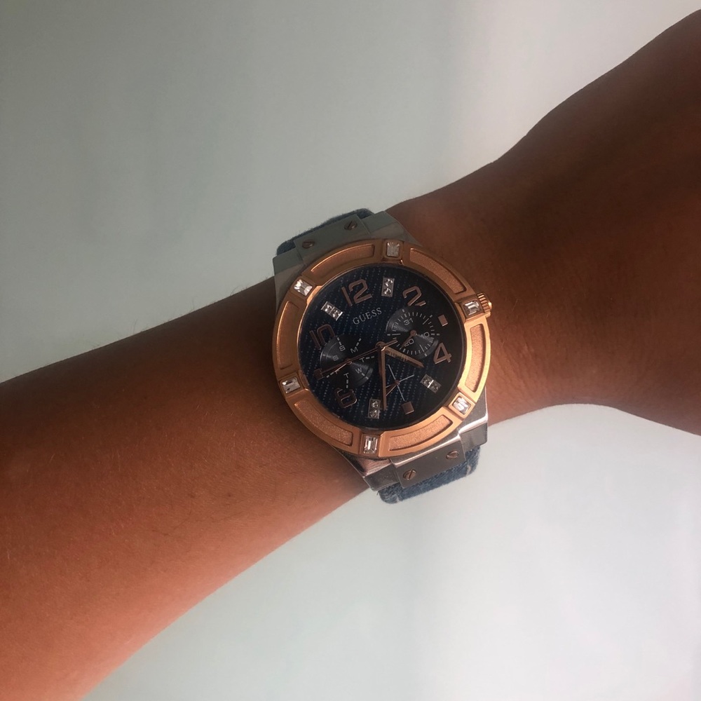 Guess Watch Women - Denim & Gold